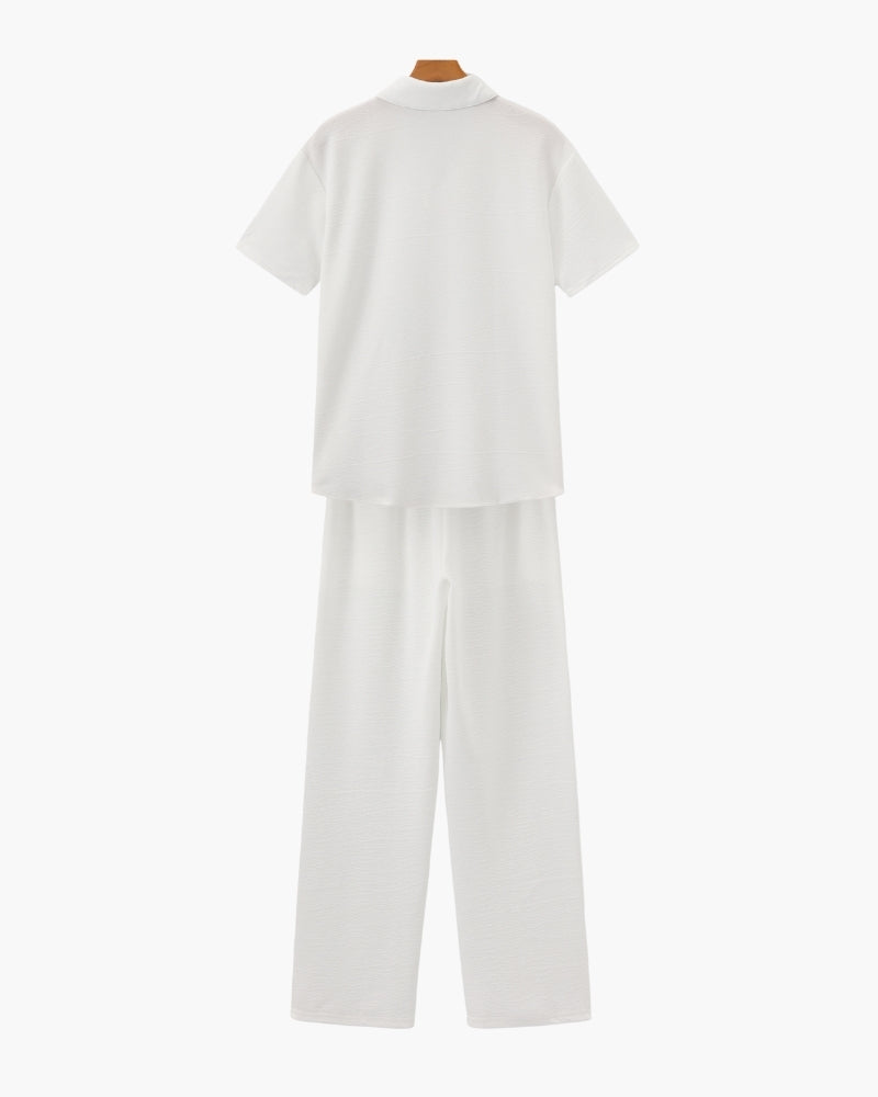 Cotton Polo & Pantalon Set