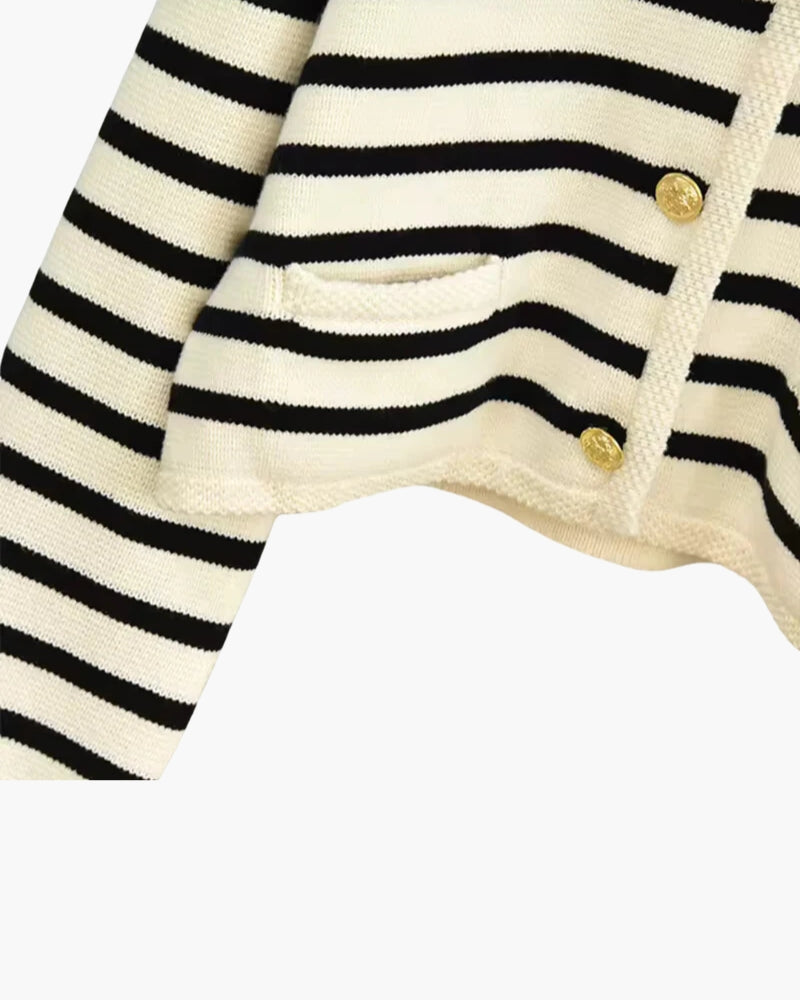 Gilet premium in lana a righe