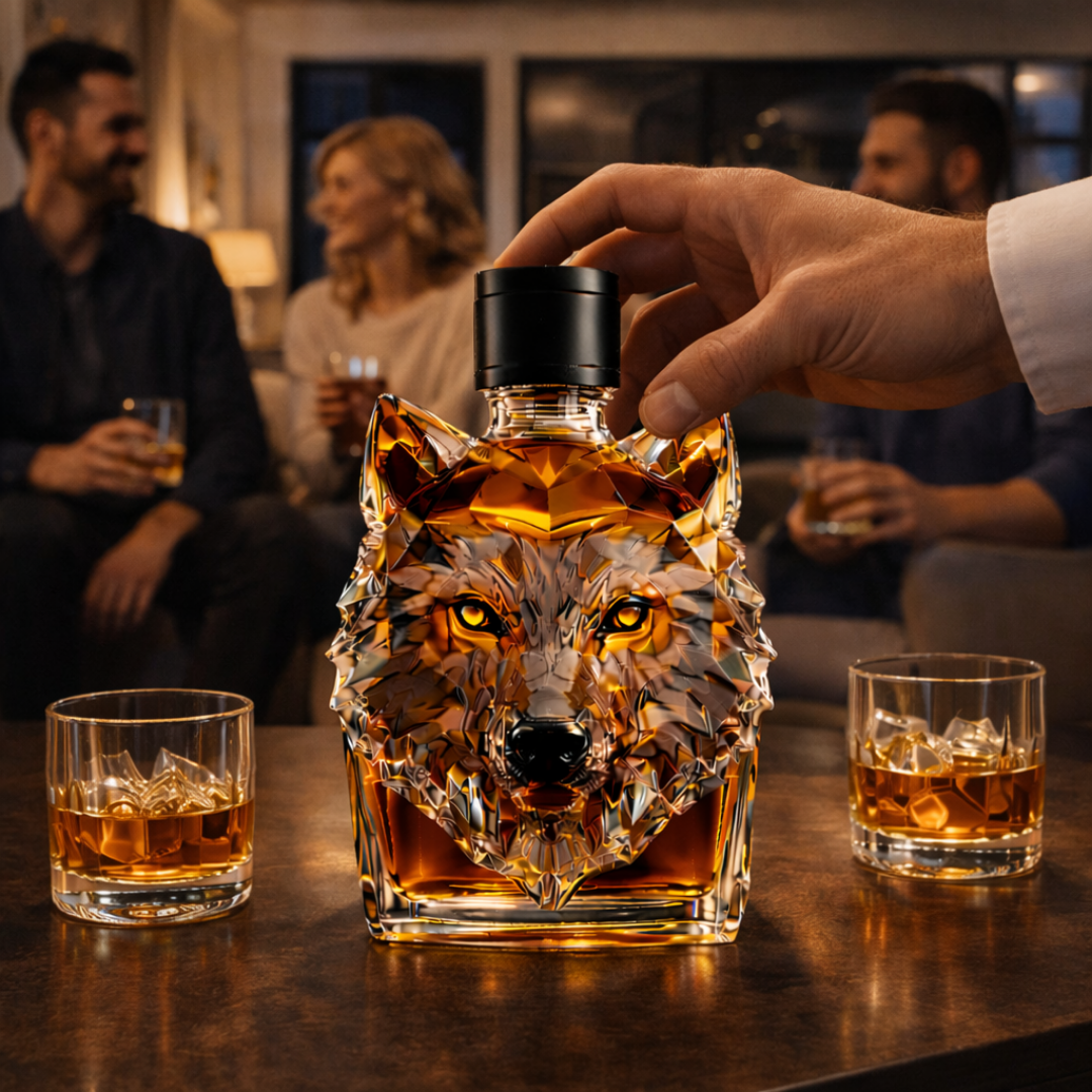 Decanter per Whisky 'Testa di Lupo' - Edizione Esclusiva